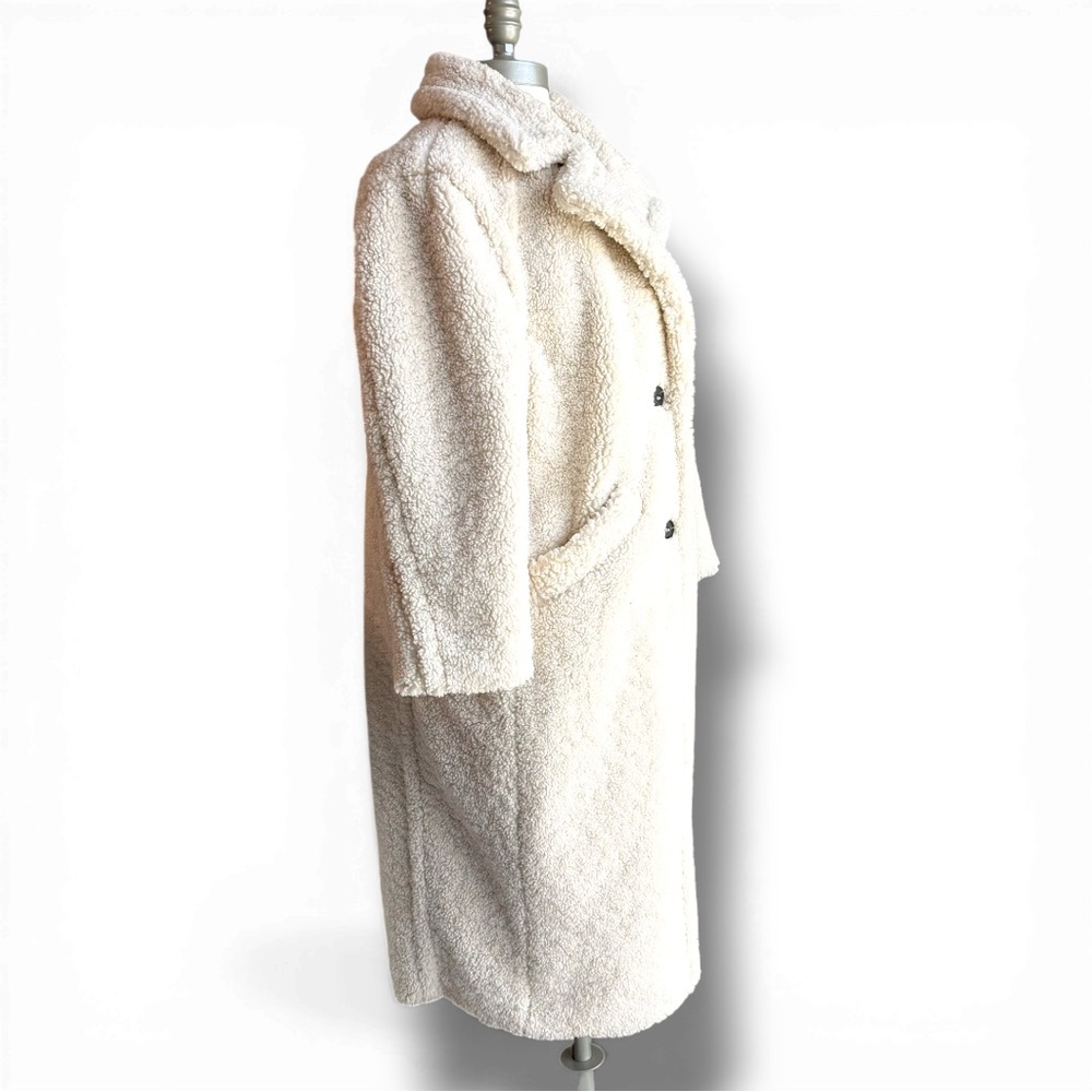 Karen Millen Petite Longline Borg Coat‎ - Picture 6 of 7